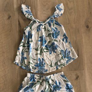 Flowered Pajama Set